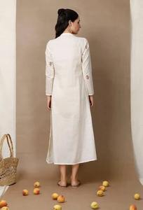 ชุดเดรสโบฮีเมียนสไตล์อินเดียชุดเดรสผ้าฝ้ายพิมพ์ลายดอกไม้สวมใส่สบายๆสำหรับฤดูร้อนเอวผ้าทอมือของขวัญที่สมบูรณ์แบบสำหรับผู้หญิง - Product Image 3