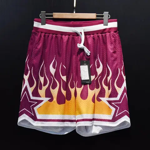 2026 Style extérieur haute rue coupe ample basket-ball maille Shorts pour hommes Street Style Hip Hop Shorts pour hommes avec personnalisation - Product Image 4