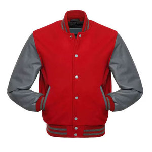 Blouson bombardier pour hommes haute qualité polaire chenille personnalisée broderie cuir manches baseball lettre homme veste - Product Image 1