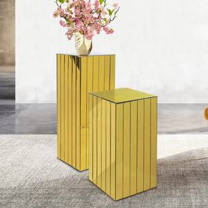 Columna de Espejo con Forma Cuadrada para Decoración de Hoteles y Restaurantes, Soportes para Flores al por Mayor al Precio Más Bajo - Product Image 6