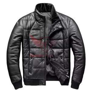 Venta caliente Hasnain Productos Invierno Casual Motocicleta Bomber Chaqueta de cuero Streetwear Estilo Puffer - Product Image 1