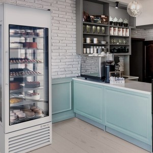 FRAMEC Présentoir vertical en verre congélateur à pâtisserie Réfrigérateur vertical gris pailleté peint 668X781X2000mm - Product Image 4