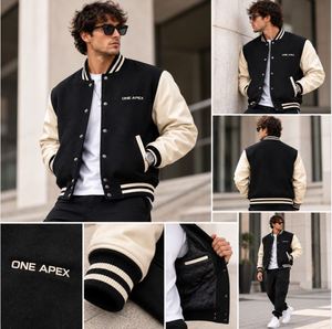Custom Black <b>for</b> Hooded Breathable V-neck Premium Wool Letterman <b>Baseball</b> <b>Jacket</b> High Street Streetwear OEM ODM Manufacturer - Product Image 4