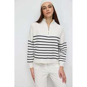 Suéter de Punto Casual para Mujer con Estampado, Cierre de Cremallera, Transpirable, de Seda con Decoración Bordada, Talla XS - Product Image 2