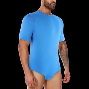 ชุดหมีสำหรับผู้ชายชุดจั๊มสูทระบายอากาศได้ดีไร้รอยต่อผ้าสแปนเด็กซ์ควบคุมหน้าท้อง - Product Image 4