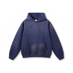 Nueva llegada de los hombres 100% algodón ropa deportiva transpirable pesado invierno chándal patrón suelto ecológico mejor calidad conjuntos - Product Image 4