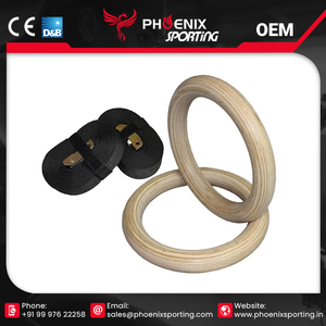 La meilleure qualité d'anneaux de gymnastique en bois de forme physique fonctionnent des accessoires de gymnastique à un prix raisonnable - Product Image 2