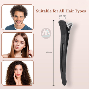 <span class=keywords><strong>Aimike</strong></span> 6 cái kẹp cắt tóc bằng silicon chuyên nghiệp dụng cụ nối tóc cắt tỉa cắt tóc không trượt không dấu vết vịt - Product Image 2