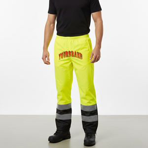 Pantalones de Trabajo de Seguridad de Poliéster al por Mayor para Hombre, Multibolsillos, Impermeables, con LED Reflectante de Alta Visibilidad, ANSI Clase 2, Personalizados, de Cadera - Product Image 1