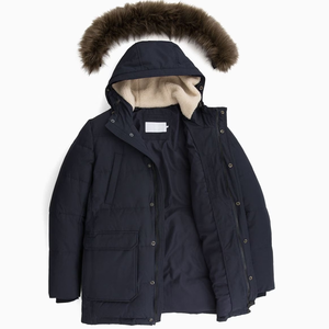 Parka d'hiver pour hommes sur mesure, grande taille, coupe-vent, imperméable, à capuche, respirante, longue, 100% polyester, vestes pour garçons - Product Image 4