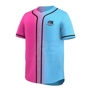 Pakistan Manufacturer Baseball Jersey Button <b>Down</b> Baseball Jersey Solid Color Baseball Jersey - Product Image 2