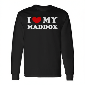 <b>I</b> Love My Maddox <b>I</b> <b>Heart</b> My Maddox Long Sleeve <b>T</b>-<b>Shirt</b> Stylish Promotional Clothing - Product Image 2