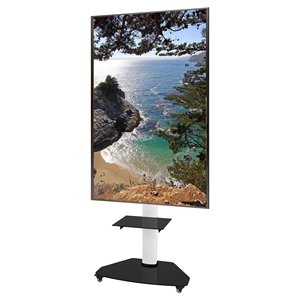 Carrello Soporte de Suelo para Monitor de 70 Pulgadas con Estante Blanco ICA TR3WH - Product Image 3