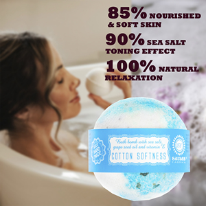 Bomba de Baño Suave de Algodón de Marca Privada, Limpia y Suaviza la Piel, Cuidado Delicado, Bola Efervescente, Producto Orgánico Vegano para Baño y Spa, OEM ODM Venta al por Mayor a Granel - Product Image 3