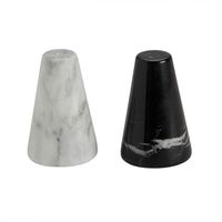 Stilvolles Salz- und Pfefferstreuer-Set aus Naturstein, langlebig, einfach zu verwenden, perfekt für Essen und als Geschenk, heiß begehrt, in Eiform.