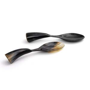 Cubiertos de estilo Animal único tallado, cuchara de cuerno de búfalo de buey Natural pulido, diseño único para Decoración de mesa de restaurante - Product Image 2