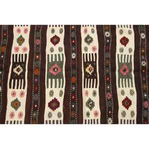 Alfombra de 4.5x7.1 pies, Alfombra Vintage, Alfombra Oriental Turca de Lana Marrón - Product Image 5