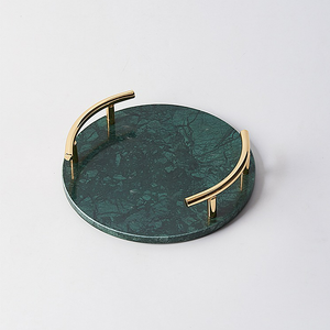 Plateau de service carré en laiton de couleur blanc cassé avec poignée unique en métal fini or pour ustensiles de cuisine/vaisselle AK - Product Image 6