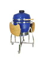 Barbecue en céramique d'extérieur Kimstone de 22 pouces, brasero durable en acier inoxydable émaillé, design pliable