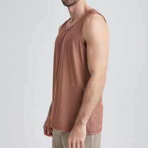 เสื้อกล้ามเพิ่มประสิทธิภาพการเล่นกีฬาสำหรับผู้ชาย ขายส่งราคาดี สไตล์สตรีท สีพื้น เสื้อกล้ามผู้ชาย - Product Image 4