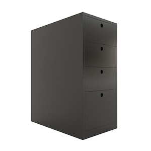 Armoire sur pied en bois de caoutchouc à 4 tiroirs 60x35x75cm Peinte TCN68049 pour utilisation dans le salon - Product Image 1