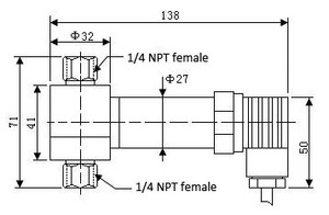 PPM-T127J công nghiệp 4-20mA áp suất không khí nước lỏng khác biệt Cảm biến áp suất đầu dò - Product Image 3