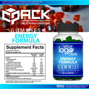 New Stock Energy Formula <b>Gummy</b> Candy Dietary Supplement with <b>Vitamin</b> C <b>for</b> <b>Adults</b> Made in USA - Product Image 3
