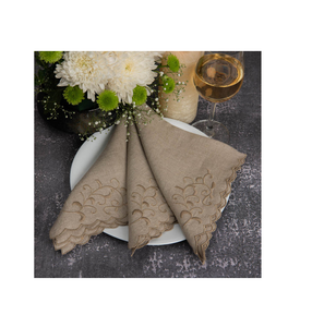 Tyle-posavasos de lino y taza de tela/cuenco/tapete de lugar con borlas para tamaño personalizado, precio barato - Product Image 3