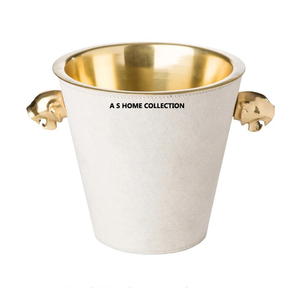 Hammered Texture Silver Plated Flower Shape Design Handle Aluminum Metal Barware Accessories <b>Champagne</b> Ice <b>Bucket</b> - Product Image 3