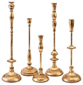 Bougeoir Design Antique en bois Ensemble de 3 décorations Design couleur or Bougeoir Standard de meilleure qualité Fournitures d'éclairage - Product Image 5