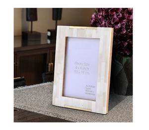 Cadre photo en MDF écologique avec incrustations en os naturel, cadre photo décoratif pour la maison et le salon, cadeaux d'anniversaire - Product Image 1