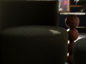 Silla de bola de fibra de vidrio/acrílico de lujo | Juego de sofás de esfera giratoria de tela personalizada | Muebles residenciales y comerciales de alta gama - Product Image 4