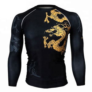 Chemises de fitness personnalisables Chemises de compression à manches longues Design de sublimation Tissu de style sport MMA Protection complète contre les éruptions cutanées - Product Image 4