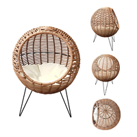 Lit pour animaux de compagnie en rotin surélevé chat chien maison ronde accessoires pour animaux de compagnie fabriqués à partir de matériaux naturels et décoration de la maison élégante, vente en gros.
