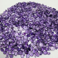 Cabochon en améthyste bleue naturelle de haute qualité, poli, avec jeu de couleurs, pour la création de bijoux uniques