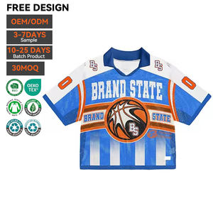 T-shirt en jersey col en V pour homme, personnalisé, avec impression 3D, coupe oversize, en maille, pour entraînement et streetwear, design équipe nationale de football, vente en gros OEM - Product Image 1