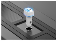 Chargeurs de voiture pour téléphone portable à double port USB Type C haute efficacité Techancy avec haut-parleur intégré, compatibles avec d'autres marques