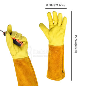 Guantes de trabajo de manga larga con logotipo personalizado OEM/ODM, guantes de cuero de alta calidad personalizados con triple argón para construcción - Product Image 2