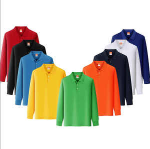 Polos à manches longues en coton de conception de golf de haute qualité personnalisée OEM vente en gros d'uniformes de polos - Product Image 1