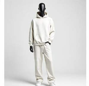 Conjunto Deportivo Personalizado de Alta Calidad 100% Algodón para Hombre, Sudadera con Capucha y Pantalones Deportivos, Sudadera Holgada de Dos Piezas para Hombre - Product Image 1