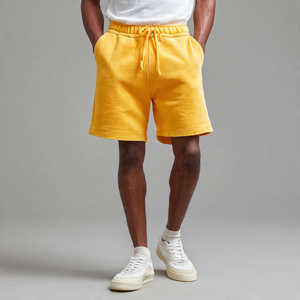 Short de survêtement pour hommes Short en polaire de détresse à cordon de serrage à l'acide pour hommes - Product Image 3