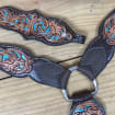 Western Horse Tack Set Cow Leather Hand Carved Design Breastplate With Sunflower Beaded Pattern from Direct Factory - Product Image 2