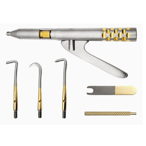 Pistolet extracteur de couronne dentaire en acier inoxydable de haute qualité AMIN, 3 embouts manuels, certifié CE, instruments chirurgicaux dentaires de classe II - Product Image 1