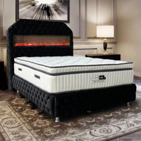 Tête de lit Brazier en mousse antibactérienne avec matelas à ressorts ensachés, housse amovible, design contemporain, usage hospitalier, toutes tailles, chambre à coucher