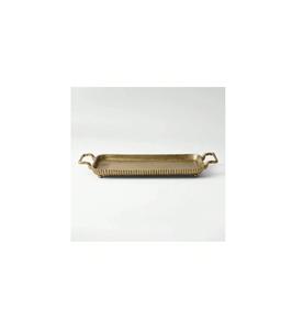 Bandeja de Servir de Latón con Acabado Dorado Pulido, Diseño Moderno y Elegante para Cocina, Comedor, Bodas y Presentaciones - Product Image 1