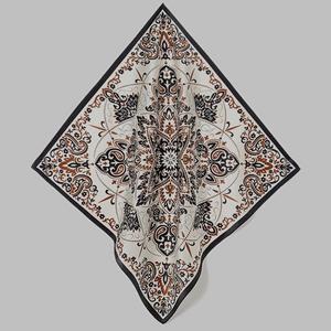 Wholesale New Arrival Designer Square <b>Scarf</b> Double Sided Digital Print Custom Logo Latest Fashion Organic Cotton Silk <b>Chiffon</b> - Product Image 4