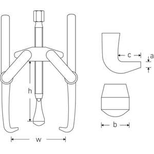 Stahlwille Swivelling Gear <b>Pullers</b> Clamping <b>Puller</b> with Hooks - Product Image 2