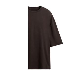 Camiseta de Manga Corta Casual para Hombre, Talla Grande, Bordada, Transpirable, con Logotipo Personalizable en la Parte Delantera, Color Marrón, 220 g/m², 100% Algodón - Product Image 4