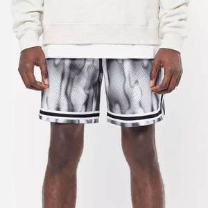Short de bain de bonne qualité pour homme, imprimé, maille doublée, respirant, vente en gros - Product Image 3