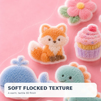 Autocollants créatifs en feutre et peluche pour enfants, patchs de récompense animaux, autocollants personnalisés en plastique souple pour scrapbooking